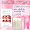 FIEONCIY Press on Toenails with Designs Acrylic Fake Nails for