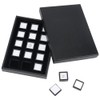 BENECREAT 15 Pack Gemstone Display Box Black Diamond Display Case