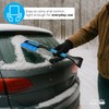 Simply Auto Collapsable Snow Brush, 2-in-1 Telescopic Handle, Ice Scraper