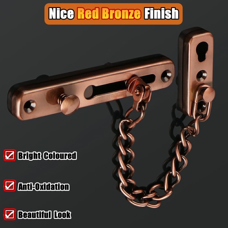 Alise Chain Door Guard Lock,Door Chain Locks with Safety Spring