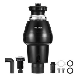 VEVOR Garbage Disposal 3/4 HP Continuous Food Waste Disposer 3250RPM EZ Connect Corded - Color: 1 HP【3270RPM】