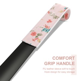 Gukeniu 16.5 Inch Long Handle Shoe Horn for Seniors Men Women Kids, Metal Shoe Horns for Boots, Pink Flower