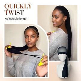 LIVREO Hair Weave Sleeve for Locs, Hairweave Sleeve for Locs with Drawstring, Fashionable Design - Haircare for Wig, Extra Long Wig Breathable Stretchy with Elastic for Bun Faux Hair (Pink-2Pack)