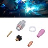 6Pcs TIG Welding Accessory Set 4# Ceramic Nozzle 2.4mm Electrode