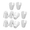 Pack of 10 White Plastic Bobbin Claw, Thread Spool, Cone