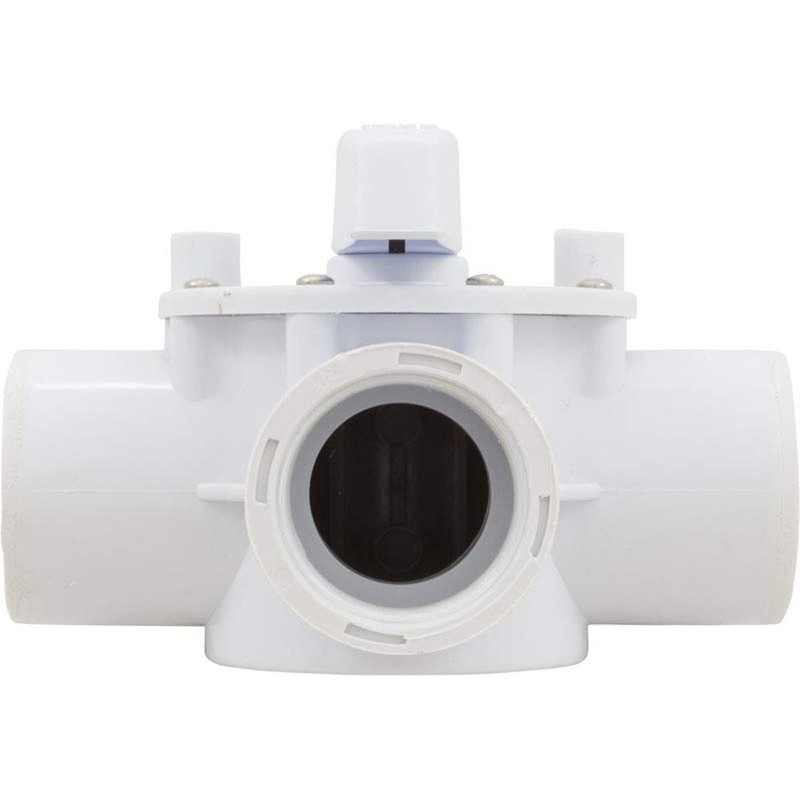 Champlain Plastics Diverter Valve, Olympic, 1-1/2"FPT, 3-Way, White