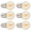 6Pcs Vintage LED Light Bulb Gold Glass Dimmable G45 E27