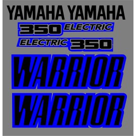 Yamaha Warrior 350l Kit of Graphics kit fits Yamaha Warrior 350 87-04 Decals Sticker  Blue and Black