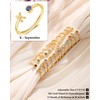 FUNEIA Initial Birthstone Rings for Women Non Tarnish Trendy Stackable