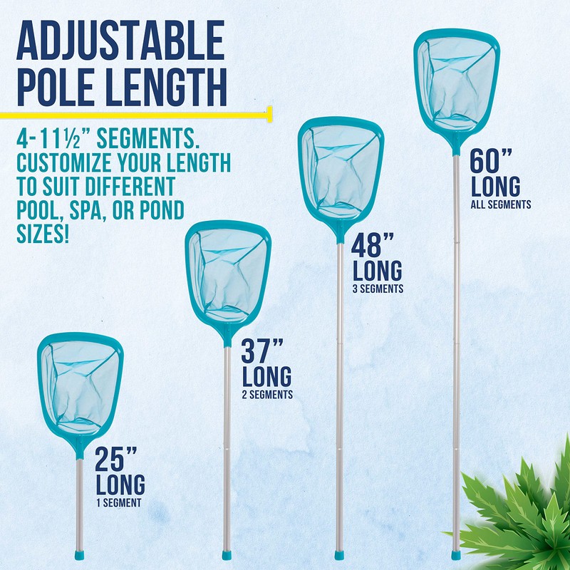 U.S. Pool Supply Swimming Pool 5 Foot Leaf Skimmer Net