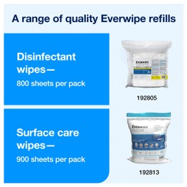 Everwipe Mobile Wet Wipe Buckets White, Resealable, Bucket Compatible with Everwipe Wipes Roll, 2 buckets, 192811 (10-BKT-2)