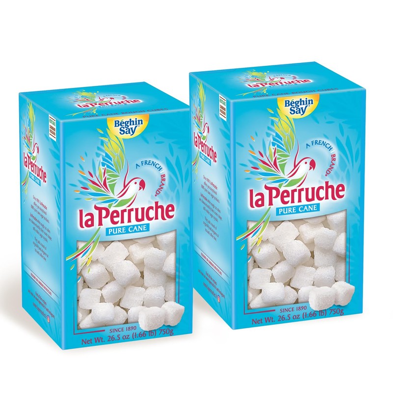 La Perruche Pure Cane White Sugar Cubes (750g/1.65lb box) |