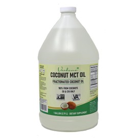 Verdana Coconut MCT Oil, Fractionated, Genuine 100% Coconut Derived, Kosher Food Grade, Vegan, NON-GMO, Great for Keto and Paleo Diet, Ayurvedic Oil Pulling Oral Rinse Mouthwash (1 Gallon)