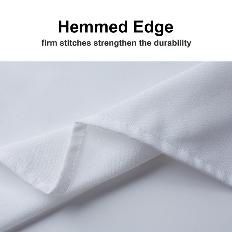 Weavric Rectangle Tablecloth, 52x114 Inches 132x290cm, Washable White Polyester Tablecloth