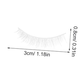 NOLITOY 3 Pairs White Lash Clusters Chemical Fiber Color Lashes Lash Extension Kit White Fake Eye Lashes