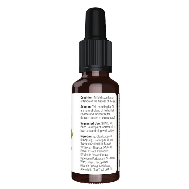 NOW Solutions, Ear Oil, Soothing Herbal Blend, Great on Mild