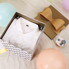 BIOBROWN Medium Birthday Gift Boxes with Lids for Presents, 9x9x9 Inches Hearts Design Collapsible Gift Box for Valentine's Day, Party, Any Occasion