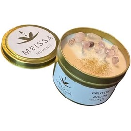Vela aromática de cera de soya Frutos Rojos – 8 oz Meissa Moments