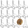 15Pcs Acrylic Mini Coin Display Holder Easel, Trading Card Stand.