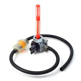 Qnbes Fuel Valve Petcock Gas Oil Fuel Filter Fit for Honda VTX1300 C/R/S/T 2004-2009 Fuel Shut Off Valve Petcock Petrol Switch Hose Clamps Replace 16950-MEM-674