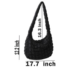 Quilted Tote Bag Large Capacity Satchel Handbag Puffer Lightweight Padding Shoulder Bag Satchel Handbag for Women Khaki