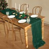 Christmas Table Runner, 10FT Emerald Green Table Runner Cheesecloth Table