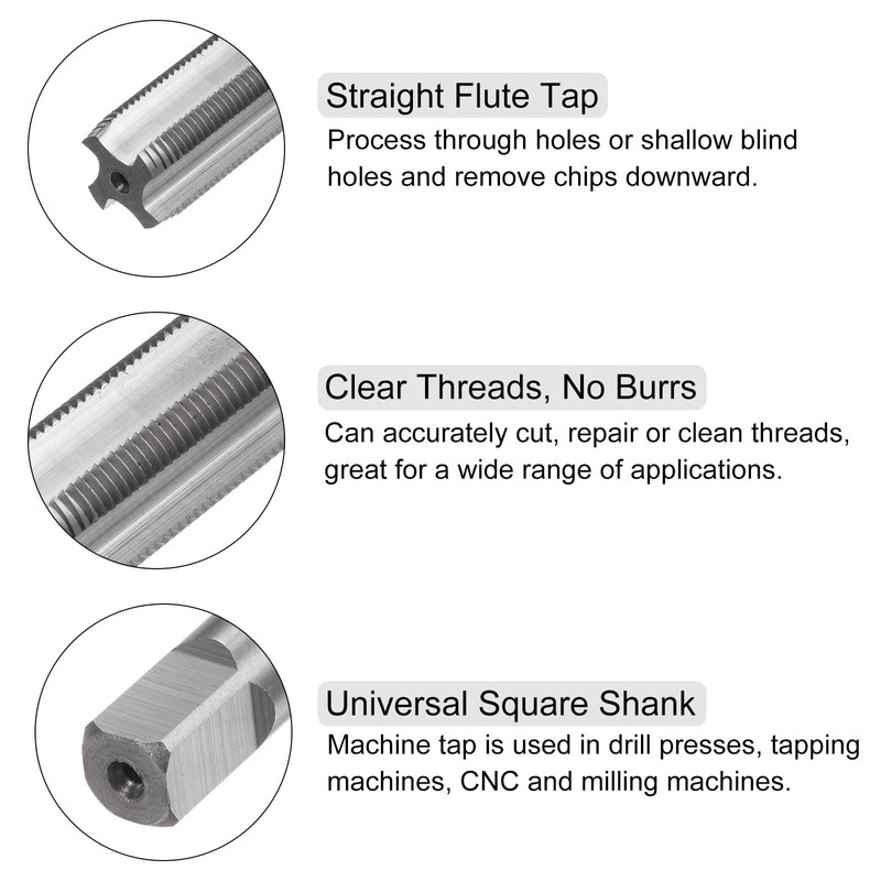 sourcing map 3pcs Tap and Die Set, 1/2-28 UNEF Thread