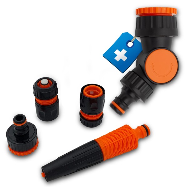 MaJoCompTec® CONNECT-2194 Connection Set, Angle Tap Piece for Irrigation Computer,