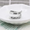 Gleamart Inspirational Ring Stainless Steel Engraved Ring Gift Be Fearless