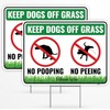 2PC No Poop or Pee Dog Sign with Stakes, 12