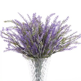 Factory Direct Craft Set of 6 Indoor/Outdoor Purple Artificial Lavender 14" Floral Sprays