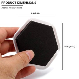 Pack of 4 Furniture Sliders - Can be Used on Carpets, Tiles and Wooden Floors, Reusable Furniture Gliders, 7.5cm x 8cm, Appliance Movers, Move Sofas, Beds, Chairs and More (4)