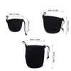 LALAFINA 3pcs Neoprene Camera Lens Bags Small Medium Large Drawstring