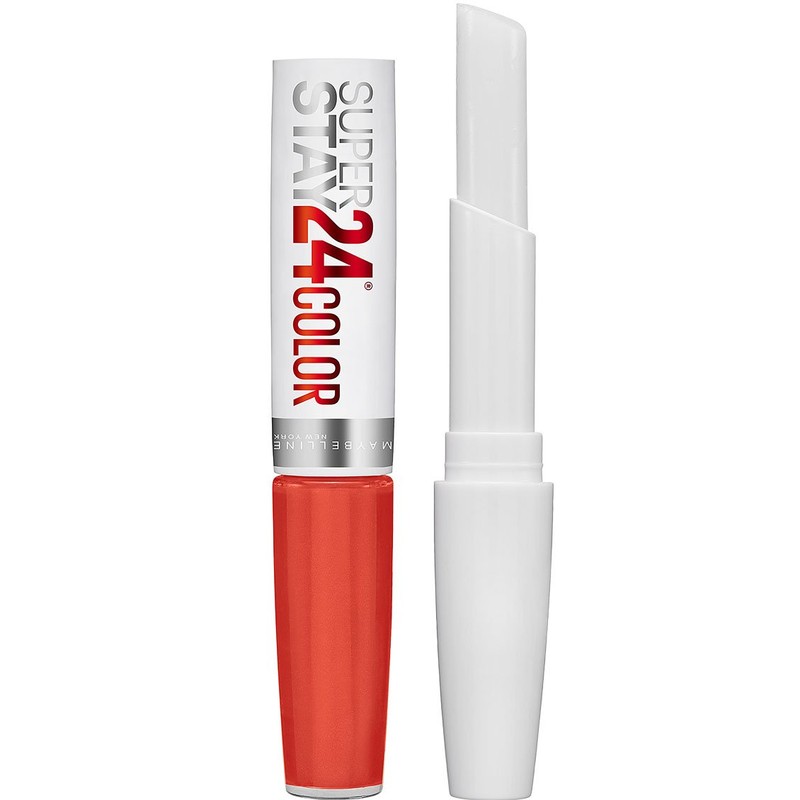 Maybelline New York Superstay 24, 2-step Lipcolor, Non-Stop Orange
