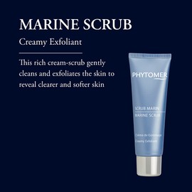 PHYTOMER Marine Scrub Creamy Exfoliant Face Wash | Hydrating Facial Scrub to Refine Skin Texture | Gentle Exfoliator & Cleanser for Face & Neck | Reveal Clearer, Softer Skin | 50ml