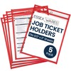 Essex Wares - 5 Pack, Red, Job Ticket Holders, 10"