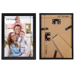 Giftgarden 5x7 Picture Frame Black, 5 by 7 Thin Photo Frame for Wall and Tabletop Display, Single