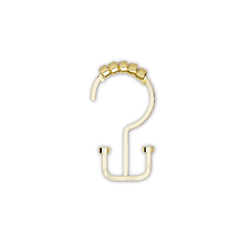 Utopia Alley HK1GD Deco Flat Double Roller Shower Curtain Hooks;
