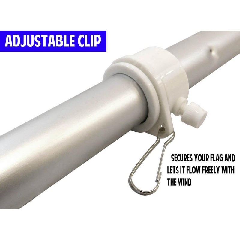 15ft Windless Banner Flag Pole & Silver X-Stand - 6