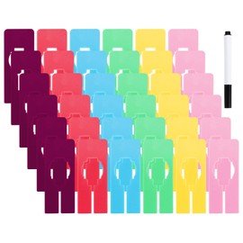 Nudiuhis 30 x Shelf Dividers for Closet, 6 Colors Rectangle Dividers for Hanging Clothes, Reusable to Sort Clothes Size, Color Marking