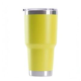 Gteller 30 oz Stainless Steel Tumbler, Double Wall Insulated Travel Mug with Lid (Yellow)