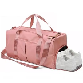 Dry Wet Bolsa de Gimnasio Deportiva,Maleta Deportiva Bolsa de Deporte Gym Con Compartimento para Zapatos y Bolsillo Separado,para Viaje Natación Yoga,Bolsa de Lona para Mujeres Y Hombres