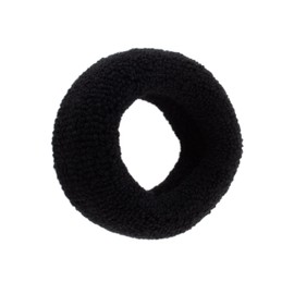 Righe e Pois - Haargummi aus schwarzem Filanca - 1 Schwanzklammer - Durchmesser 7 cm - Stärke 3 cm - Made in Italy - Schwammgummi aus italienischer Filanca - weich und leicht