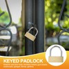 PATIKIL Solid Brass Padlocks 2.2", 1 Pcs Keyed Different Long