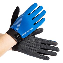 Workout Gloves, Full Palm Protection & Extra Grip, Gym Gloves for Weight Lifting, Training, Fitness, Exercise (Men & Women) … (blue, Large)