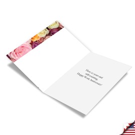 NobleWorks 20th Anniversary Work Milestone Congratulations Notecard (Co-Worker) w/ 5 x 7 Envelope for Men, Women (1 Card) 20 Year Time Count C9088AWG