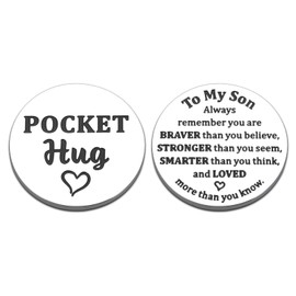 Stocking Stuffers for Teen Boys, Christmas Gifts for Son, Son Birthday Gifts, Teen Boys Gifts, Boy Mom Gifts, Son Gifts from Mom Dad, Birthday Gifts for Son, Adult Son Gift Ideas, Pocket Hug Token