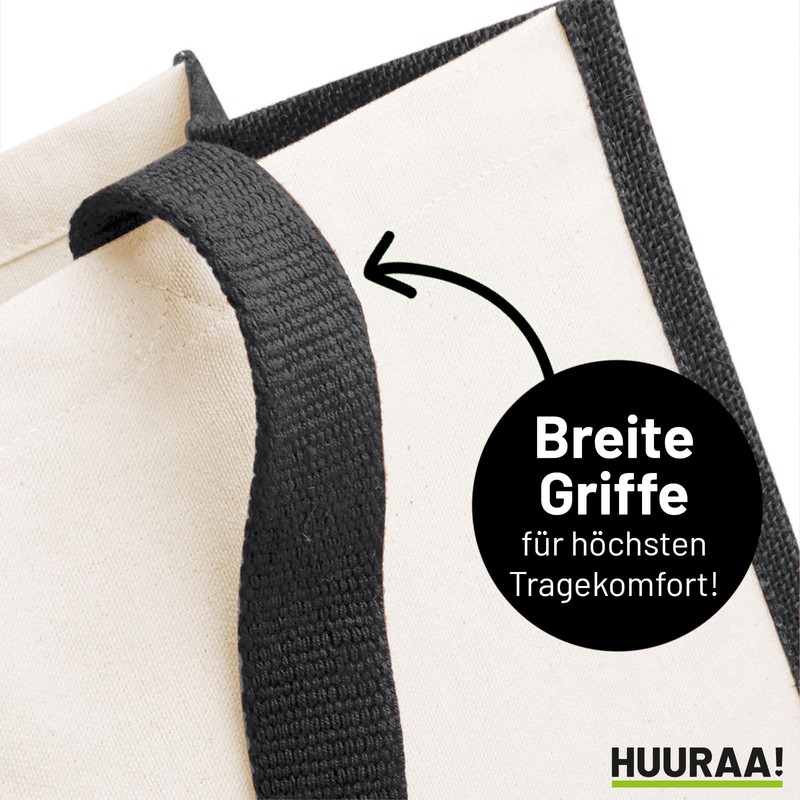 huuraa Jute Bag Chefin with Heart Present Shopper Shopping Bag