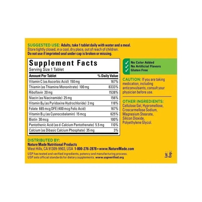 Ultra Complejo B Vitamina C - B1 B2 B6 160