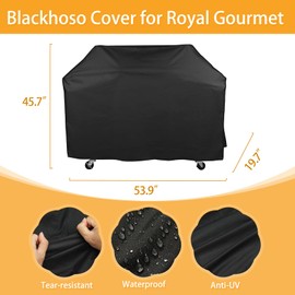 Grill Cover for Royal Gourmet Charcoal Grill CC1830 Series, 54 inch CR5402 Heavy Duty Waterproof UV Resistant Cover for Royal Gourmet GA5401T/GA4402S, Outdoor Barbeque Grill Accessories